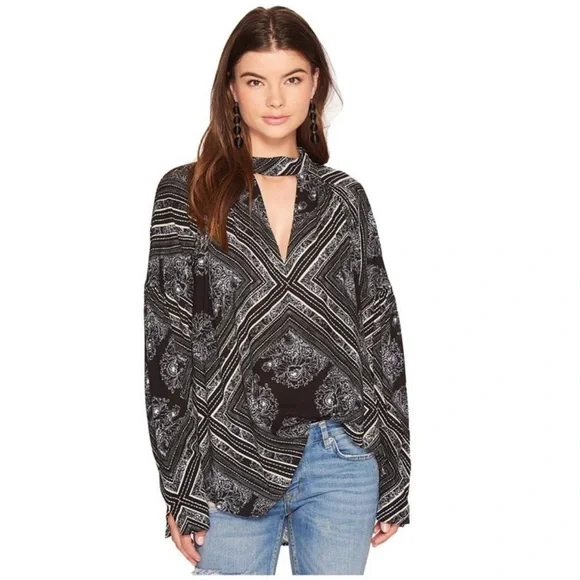 Free People Womens Walking On A Dream Tunic Blouse - Picture 2 of 12